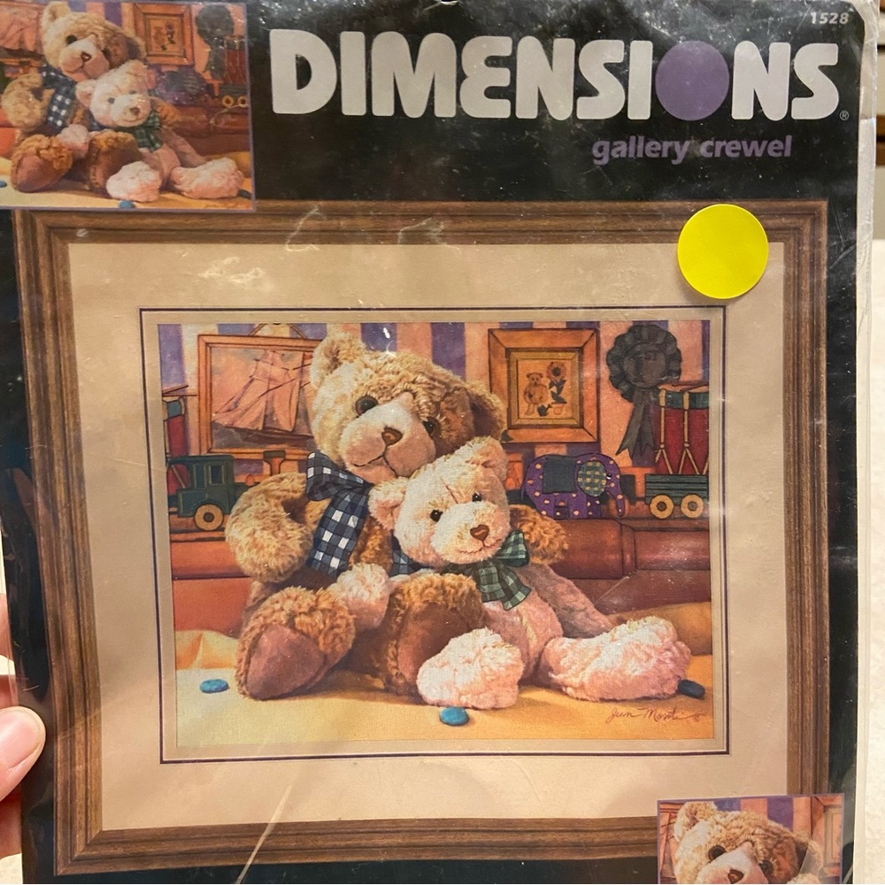 NEW Dimensions Gallery Crewel Kit "Warm & Fuzzy Bears" #1528 Vintage USA